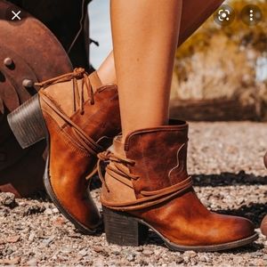 Freebird by Steven Casey Bootie in Cognac